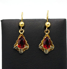 Orecchini antichi pendenti vintage anni '40 Italia in oro massiccio 18k