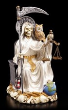 Statua Santa Muerte seduta