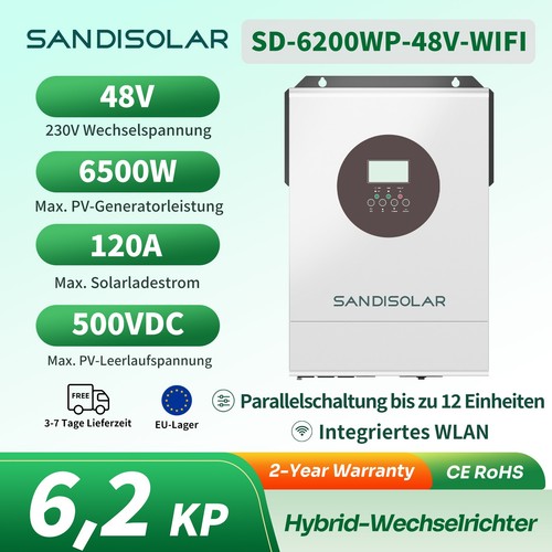 Inverter ibrido 2kw 48v - 6.2kw,