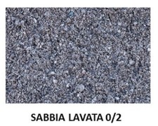 Inerte in sacco 25/Kg SABBIA LAVATA dimensione 0-2mm