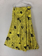 Gonna Belma donna taglia unica più stampa giornale retrò avvolgente ALine maxi cintura