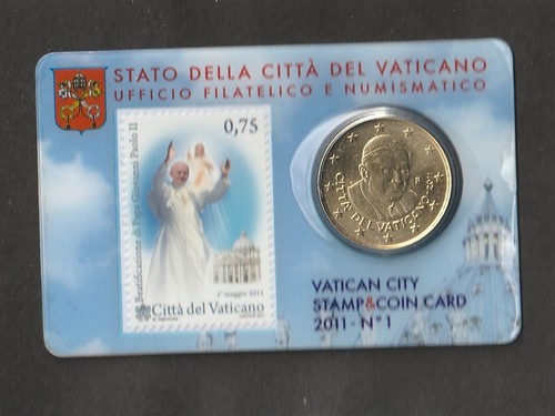 2011 vatican city stamp coin - vatican,