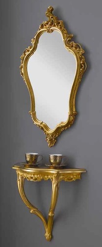 Consolle specchio legno - e,