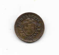 Monete Svizzere  1  rappen  anni   1934 - 1937