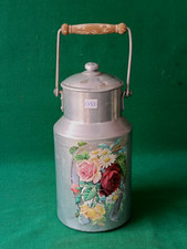 VECCHIO BIDONE CONTENITORE FUSTINO PER LATTE ANTICO ALLUMINIO 3 LT CIRCA. CV100