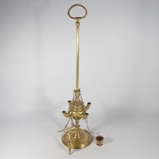 ANTICA LANTERNA LUCERNA LAMPADA AD OLIO FIORENTINA IN OTTONE FINE 1800 W093