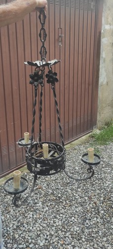Antico lampadario ferro - lampadario, in