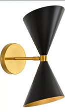 Applique da parete oro nero