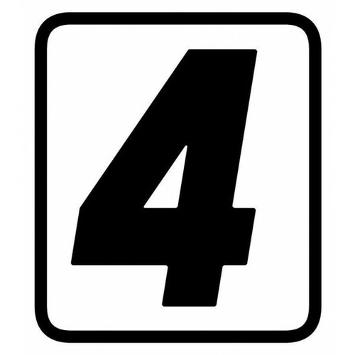 Adesivo numero specifico - adesivo, "4"