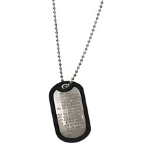 Collana con piastrina militare - con,