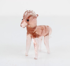 Piccolo CAVALLO Puledro in vetro di murano ROSA COLLEZIONE ANIMALI Vintage Arte