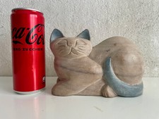 Gatto in legno dipinto a mano