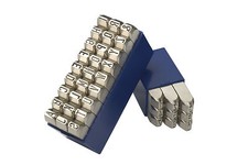 GRAVUREM NR. 1 Numeri da battere+Lettere d'impatto, Punzoni (Set) 0-9+A-Z,& 7mm