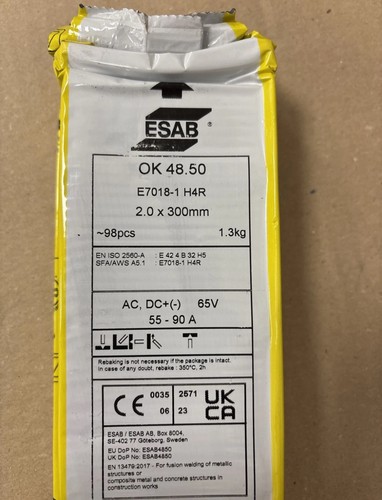 Elettrodi basici esab 50 - elettrodi, 48.50