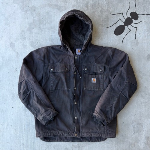 Carhartt black hooded button
