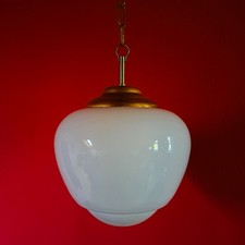 Mappamondo vintage ottone e opalino vetro latte isola cucina lampade a sospensione