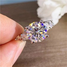 4Ct Rotondo Diamanti Finti