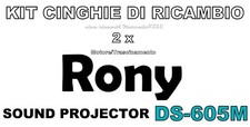 ★KIT CINGHIE DI RICAMBIO 2 x CINE PROIETTORE RONY SOUND PROJECTOR DS-605M★