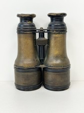 Binocolo navale Colmont FT Parigi epoca WW1 messa a fuoco metallo ottone antico 