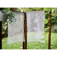 COPPIA TENDINE REALIZZATE A MANO AD UNCINETTO 53x32 cm