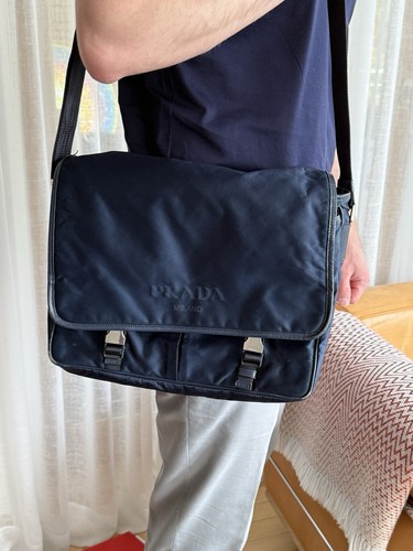 Prada messenger bag nylon - nylon,