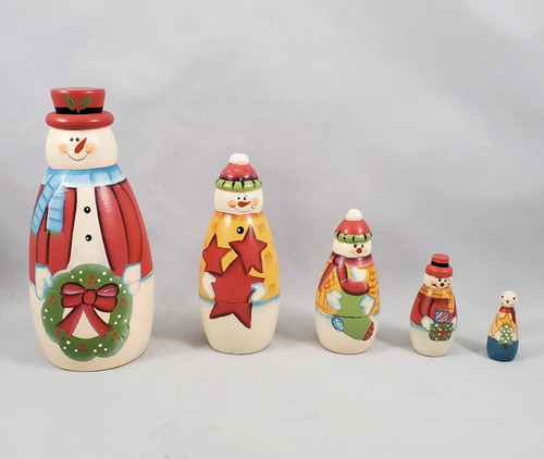 Pupazzo neve legno nido - in,