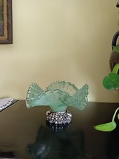 Centrotavola in vetro verde