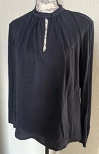 Max Mara Navy seta viscosa