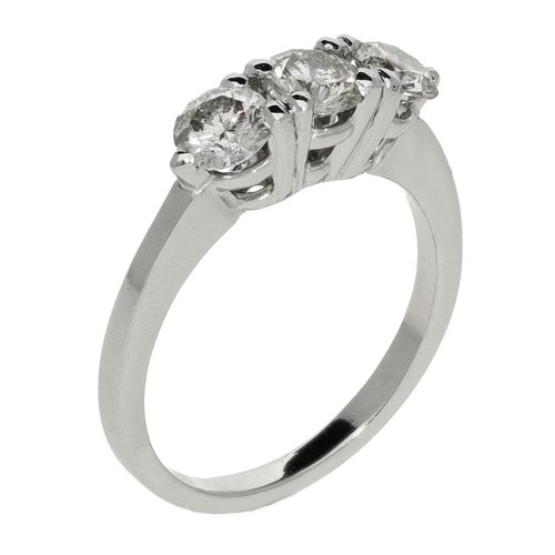 Anello trilogy oro bianco - anello,