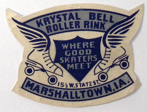 C1940s krystal bell roller - krystal,