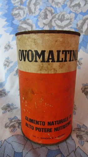 Barattolo vintage ovomaltina - barattolo,