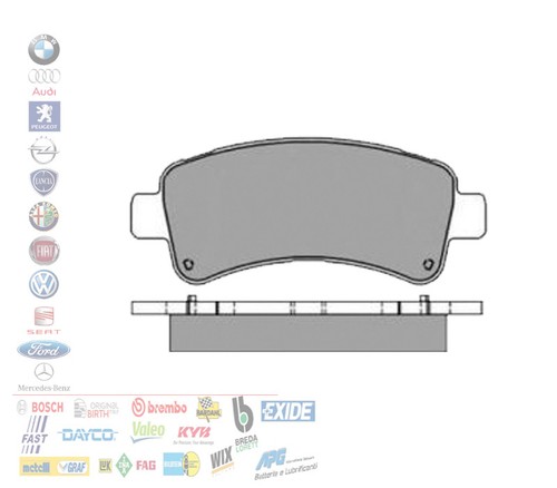 Kit pastiglie posteriori fiat - kit,