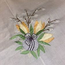 Tovaglietta Centro Tavola Ricami Fatti A Mano Tema Pasqua Vintage