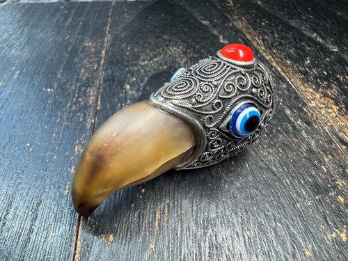 Collana con ciondolo corno - collana, in