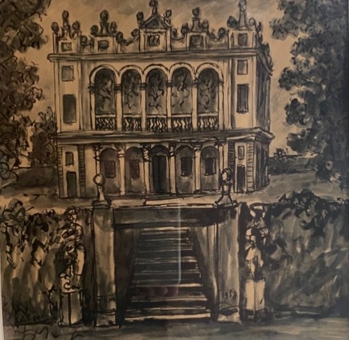 Disegno villa palladiana tono - villa,