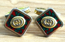 GUCCI Gemelli Oro Verde Rosso