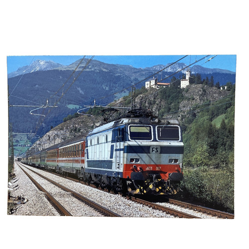 Cartolina postale treno