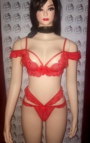 Set lingerie rosso pezzi - rosso, 2