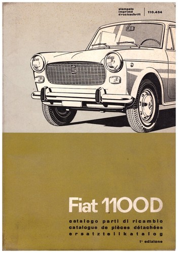 Fiat 1100 catalogo parti - ,