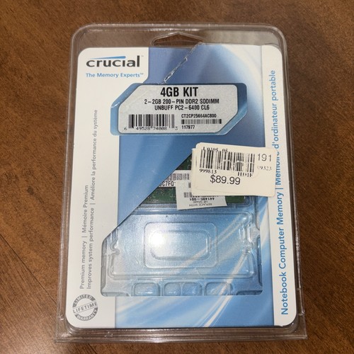 Crucial 4gb 2gb kit - 4gb,