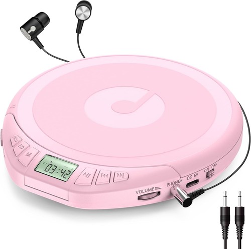 Lettore portatile rosa - cd,