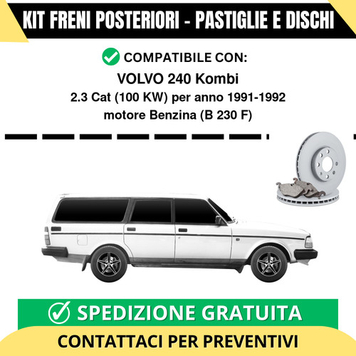 Kit freni posteriori volvo - freni,