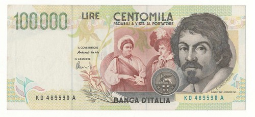 100000 lire caravaggio - 100000,