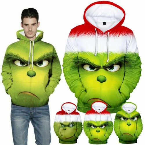 Felpa con cappuccio grinch - cappuccio, 3d