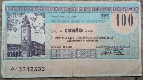 Assegno cartamoneta della - assegno,
