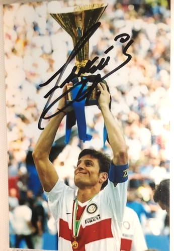 Autografo javier zanetti foto - javier,