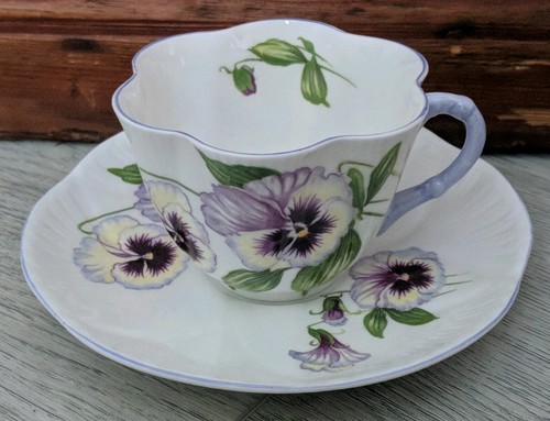 Shelley pansy tea - &, saucer