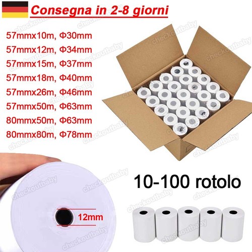 100 rotoli termici per pos - rotoli,