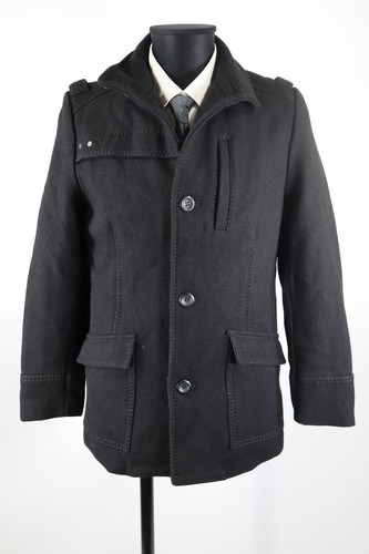 Cappotto corto nero m - cappotto,