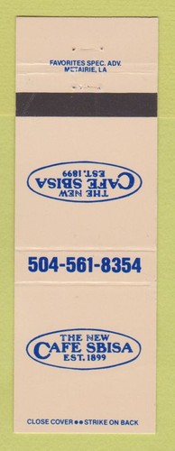 Copertina matchbook new cafe - copertina,